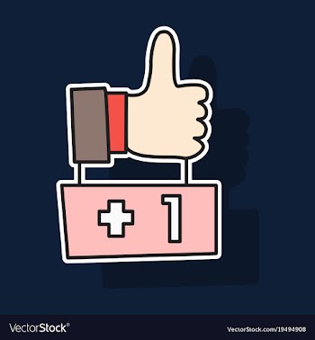 Sticker thumbs up like social network facebook vector image