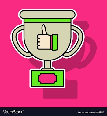 Sticker thumbs up like social network facebook vector image