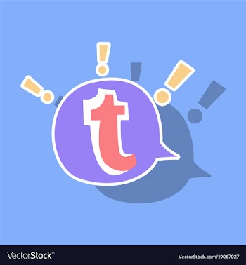 Sticker tumblr social media icons vector image