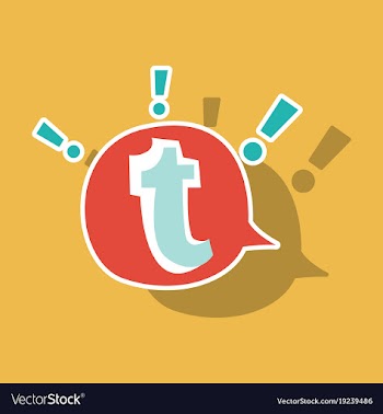 Sticker tumblr social media icons vector image