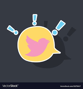 Sticker tweet bird logotwitter icon buttonflat vector image