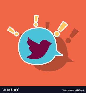 Sticker tweet bird logotwitter icon buttonflat vector image