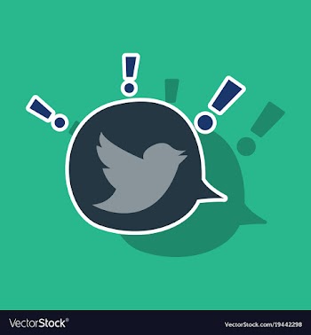 Sticker tweet bird logotwitter icon buttonflat vector image