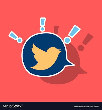 Sticker tweet bird logotwitter icon buttonflat vector image