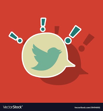 Sticker tweet bird logotwitter icon buttonflat vector image