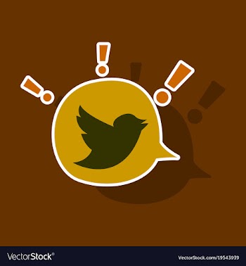 Sticker tweet bird logotwitter icon buttonflat vector image