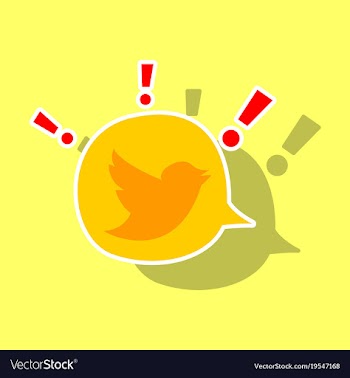 Sticker tweet bird logotwitter icon buttonflat vector image