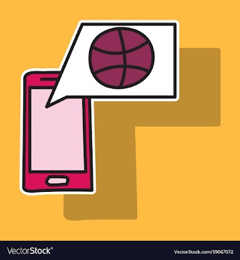 Sticker unusual look dribbble social media icon vector image