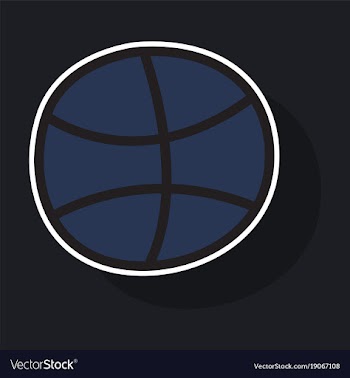Sticker unusual look dribbble social media icon vector image