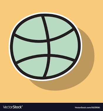 Sticker unusual look dribbble social media icon vector image