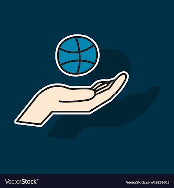 Sticker unusual look dribbble social media icon vector image
