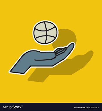 Sticker unusual look dribbble social media icon vector image