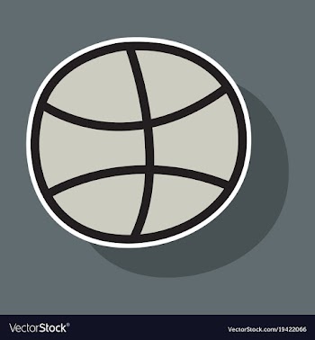 Sticker unusual look dribbble social media icon vector image