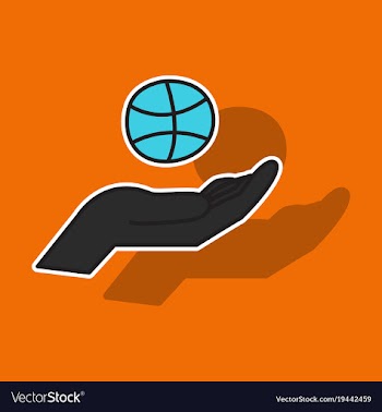 Sticker unusual look dribbble social media icon vector image