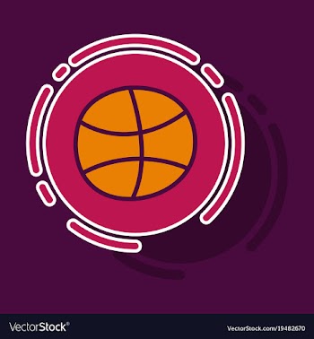 Sticker unusual look dribbble social media icon vector image