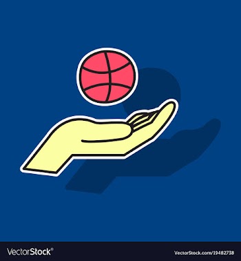 Sticker unusual look dribbble social media icon vector image
