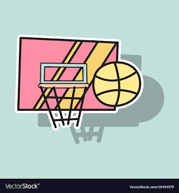 Sticker unusual look dribbble social media icon vector image