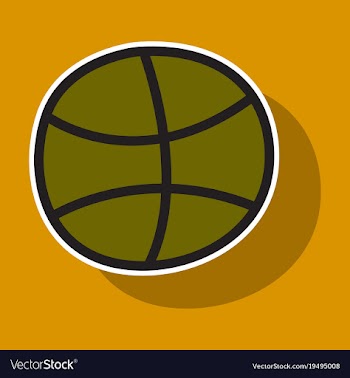 Sticker unusual look dribbble social media icon vector image