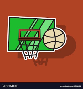 Sticker unusual look dribbble social media icon vector image
