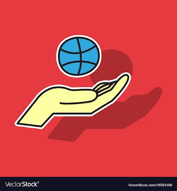 Sticker unusual look dribbble social media icon vector image