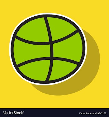 Sticker unusual look dribbble social media icon vector image