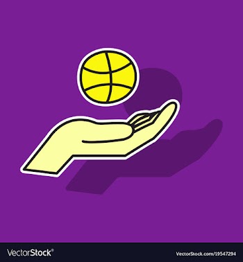 Sticker unusual look dribbble social media icon vector image