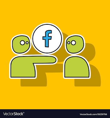 Sticker unusual look facebook logotype social vector image