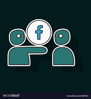 Sticker unusual look facebook logotype social vector image