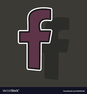 Sticker unusual look facebook logotype social vector image