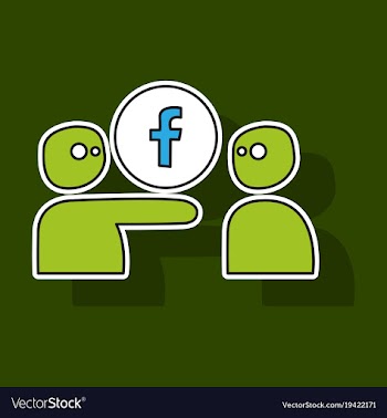 Sticker unusual look facebook logotype social vector image