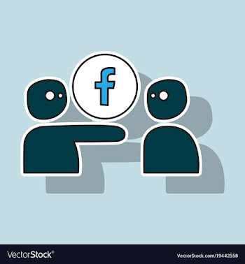 Sticker unusual look facebook logotype social vector image