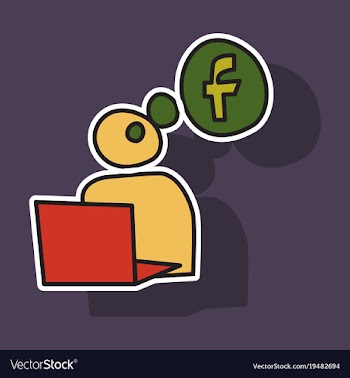 Sticker unusual look facebook logotype social vector image