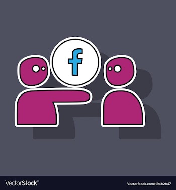 Sticker unusual look facebook logotype social vector image