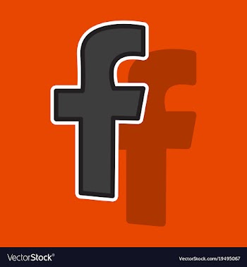 Sticker unusual look facebook logotype social vector image