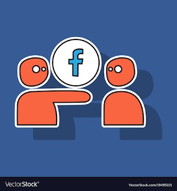 Sticker unusual look facebook logotype social vector image
