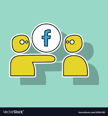 Sticker unusual look facebook logotype social vector image