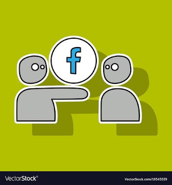 Sticker unusual look facebook logotype social vector image