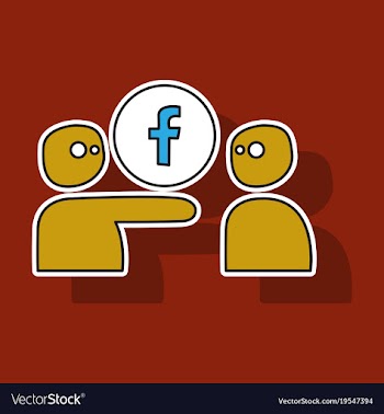 Sticker unusual look facebook logotype social vector image