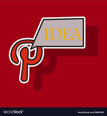 Sticker unusual look icon of pinterest on vector image