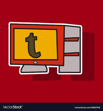 Sticker unusual look tumblr social media icons vector image