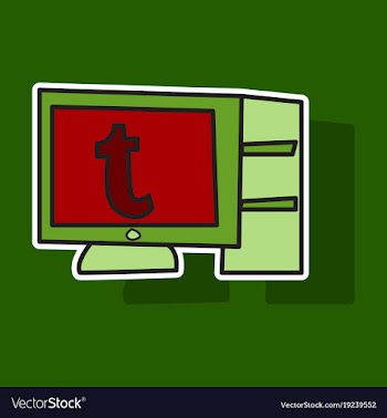 Sticker unusual look tumblr social media icons vector image