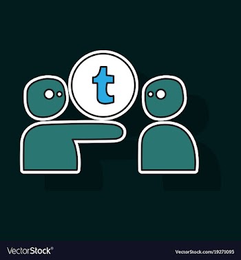 Sticker unusual look tumblr social media icons vector image