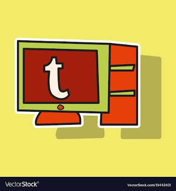 Sticker unusual look tumblr social media icons vector image