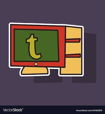 Sticker unusual look tumblr social media icons vector image