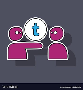 Sticker unusual look tumblr social media icons vector image