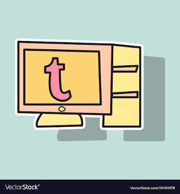 Sticker unusual look tumblr social media icons vector image