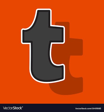 Sticker unusual look tumblr social media icons vector image