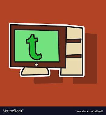 Sticker unusual look tumblr social media icons vector image