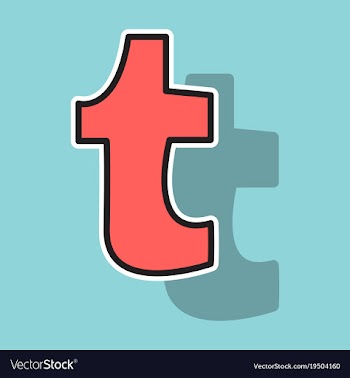 Sticker unusual look tumblr social media icons vector image