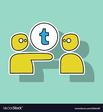 Sticker unusual look tumblr social media icons vector image